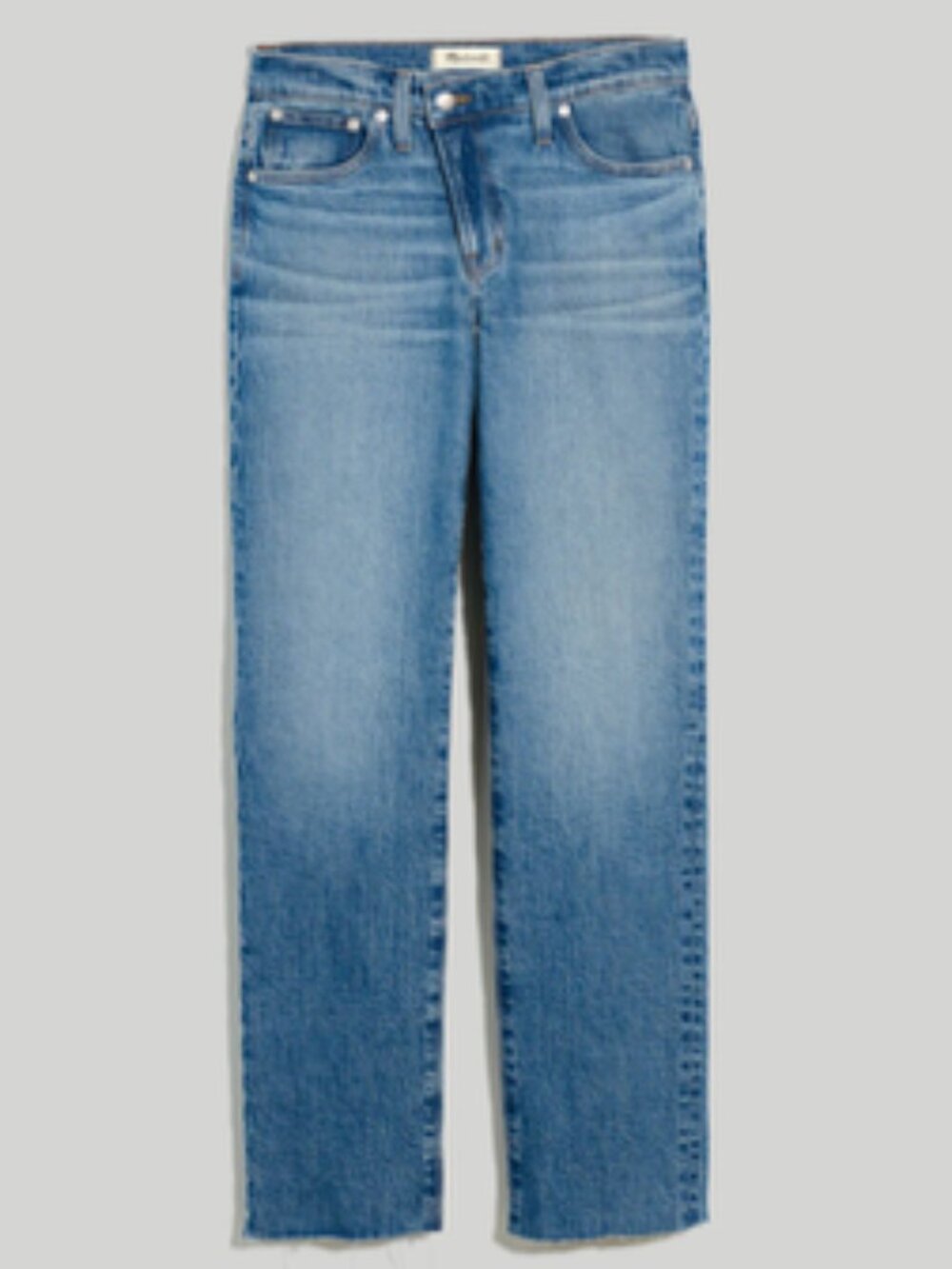 Madewell Jean 30 Mid-Rise Perfect Vintage Straight Criss Cross Waist Made in USA